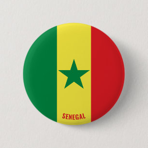 Macaron Rond 5 Cm Sénégal Drapeau charmant patriotique