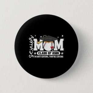 Macaron Rond 5 Cm Senior Mom Cl Of 2025 Baseball Funny Mom Graduatio
