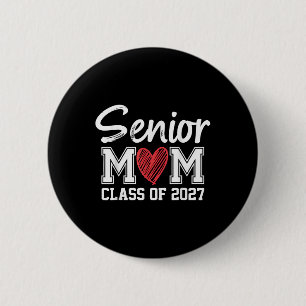 Macaron Rond 5 Cm Senior Mom Cl Of 2027 Graduation Fier Maman Of Gra