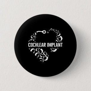 Macaron Rond 5 Cm Sensibilisation à la perte auditive Amour Cochléai
