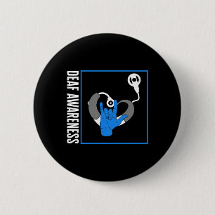 Macaron Rond 5 Cm Sensibilisation à la perte auditive Implant cochlé