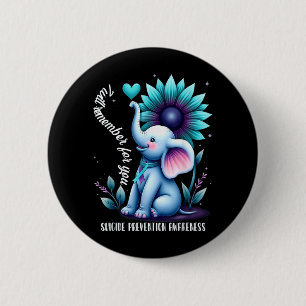 Macaron Rond 5 Cm Sensibilisation à la prévention de l'éléphant