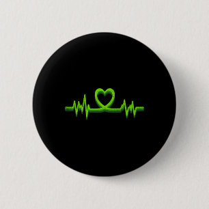 Macaron Rond 5 Cm Sensibilisation à la santé mentale Heartbeat pour