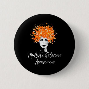 Macaron Rond 5 Cm Sensibilisation à la sclérose Mme Butterflies