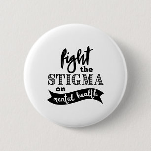 Macaron Rond 5 Cm Sensibilisation à la stigmatisation des problèmes