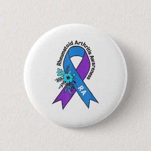 Macaron Rond 5 Cm Sensibilisation à l'arthrite rhumatoïde Survivant