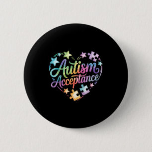 Macaron Rond 5 Cm Sensibilisation à l'autisme