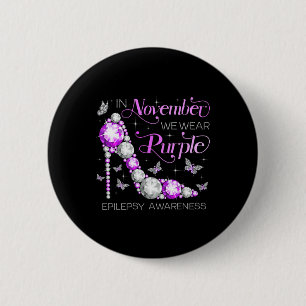 Macaron Rond 5 Cm Sensibilisation À L'Épilepsie En Novembre Nous Por