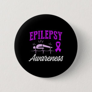 Macaron Rond 5 Cm Sensibilisation à l'épilepsie Guerrier épileptique
