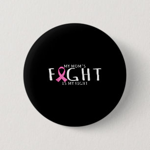 Macaron Rond 5 Cm Sensibilisation au cancer du sein - le combat de m