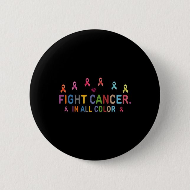 Macaron Rond 5 Cm Sensibilisation Au Cancer Pour Les Femmes Tous Les (Devant)