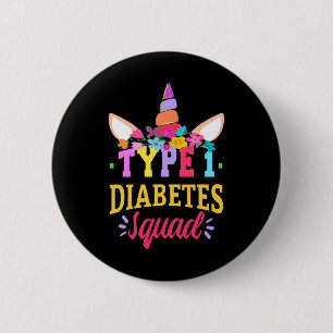 Macaron Rond 5 Cm Sensibilisation au diabète de type 1 T1d Squad Lic