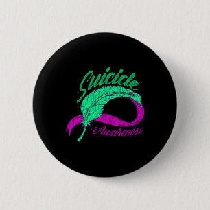 Macaron Rond 5 Cm Sensibilisation au suicide Ailes Santé mentale Joy
