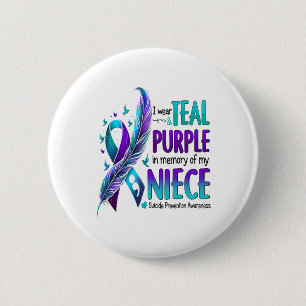 Macaron Rond 5 Cm Sensibilisation Au Suicide Je Porte Le Purple Turq