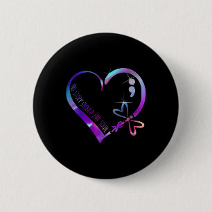 Macaron Rond 5 Cm Sensibilisation au suicide Ruban Santé mentale pos