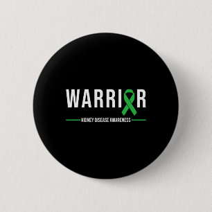 Macaron Rond 5 Cm Sensibilisation aux maladies du rein Guerrier Récu