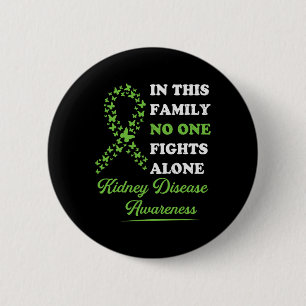 Macaron Rond 5 Cm Sensibilisation aux maladies rénales Ruban Famille