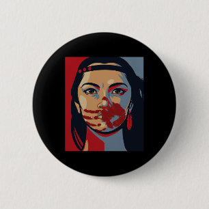 Macaron Rond 5 Cm Sensibilisation aux mines Femmes autochtones Art S