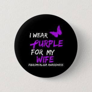 Macaron Rond 5 Cm Sensibilisation Je Porte Du Violet Pour La Femme 1