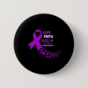 Macaron Rond 5 Cm Sensibilisation L'Espoir Foi Amour Fibromyalgie Aw