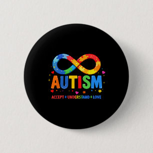 Macaron Rond 5 Cm Sensibilisation sur l'autisme Accepter Comprendre 