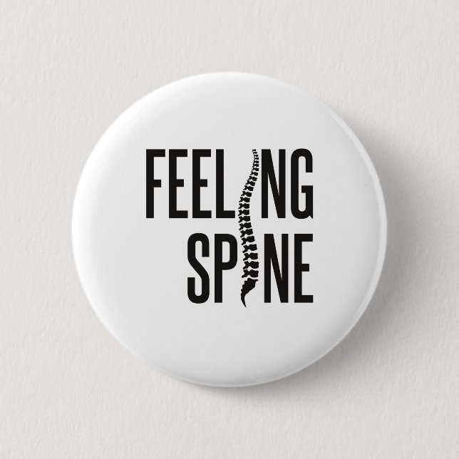 Macaron Rond 5 Cm Sentiment Spine Funny Chiropractor Équipe chiropra (Devant)