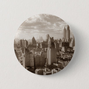 Macaron Rond 5 Cm Sepia New York