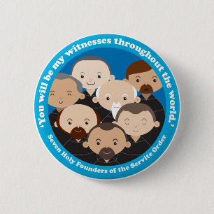 Macaron Rond 5 Cm Sept Fondateurs de l'Ordre Servite