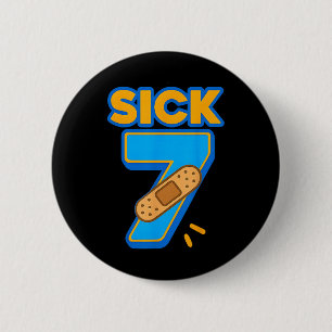 Macaron Rond 5 Cm Sept Malade Mème Six Sept Malade 7 Anniversaire Dr