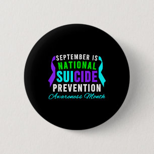 Macaron Rond 5 Cm Septembre National Suicide Prevention
