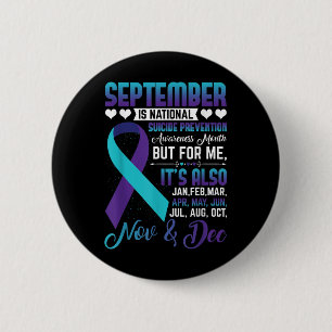 Macaron Rond 5 Cm Septembre : Sensibilisation nationale à la prévent