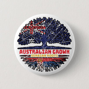Macaron Rond 5 Cm Serbie Serbe Australie racine des arbres