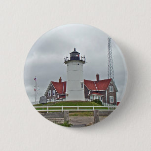 Macaron Rond 5 Cm Série du phare de Nobska Point