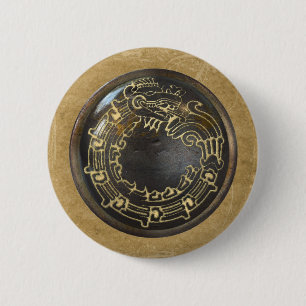 Macaron Rond 5 Cm Serpent aztèque