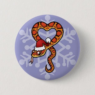 Macaron Rond 5 Cm Serpent de Noël
