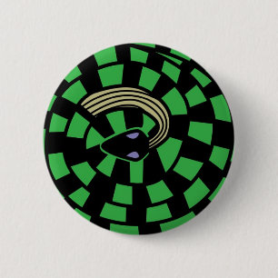 Macaron Rond 5 Cm Serpent - illusion optique (vert)