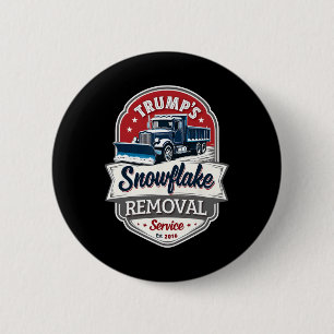 Macaron Rond 5 Cm Service d'enlèvement des flocs de neige de Trump 2