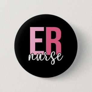 Macaron Rond 5 Cm Service D'Urgence Infirmière D'Urgence Infirmière