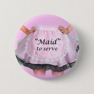 Macaron Rond 5 Cm Servir une femme de ménage