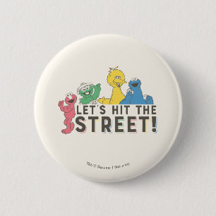 Macaron Rond 5 Cm Sesame Street   Let's Hit the Street!