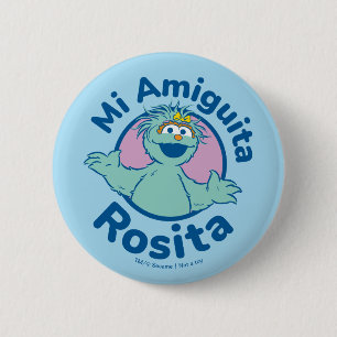 Macaron Rond 5 Cm Sesame Street   Mi Amiguita Rosita