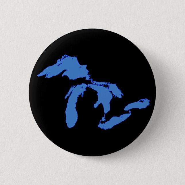 Macaron Rond 5 Cm Seuls de Great Lakes bouton rond - (Devant)