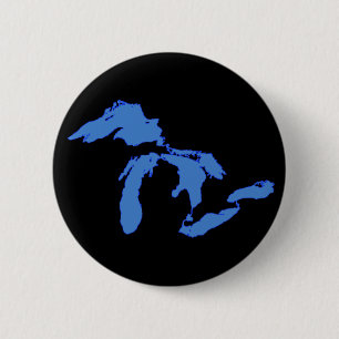 Macaron Rond 5 Cm Seuls de Great Lakes bouton rond -