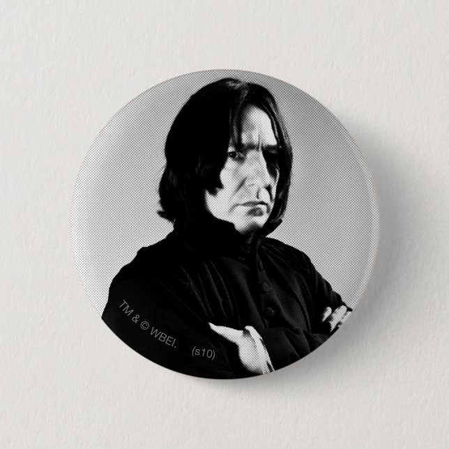 Macaron Rond 5 Cm Sévère Snape Armoiries Croisées (Devant)