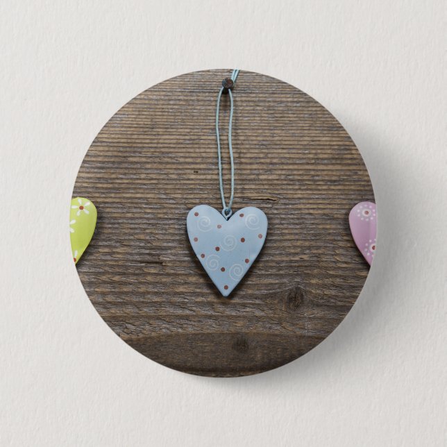 Macaron Rond 5 Cm SHABBYCHIC fer à bois conception (Devant)