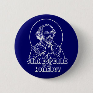 Macaron Rond 5 Cm Shakespeare est mon Homeboy
