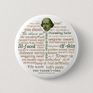 Macaron Rond 5 Cm Shakespeare insulte la collection