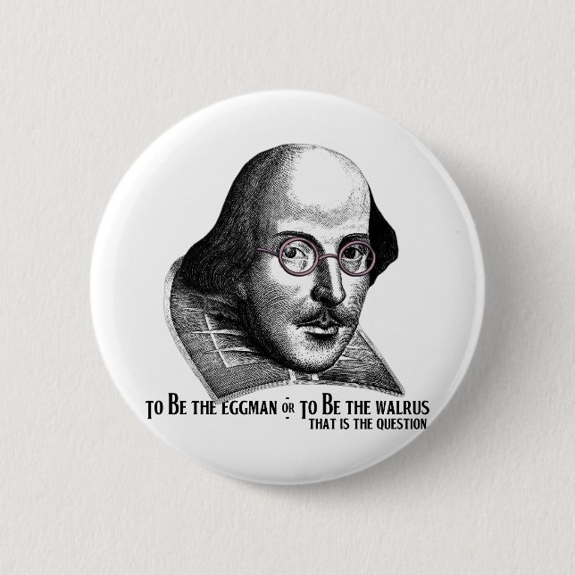 Macaron Rond 5 Cm Shakespeare Lennon II (Devant)