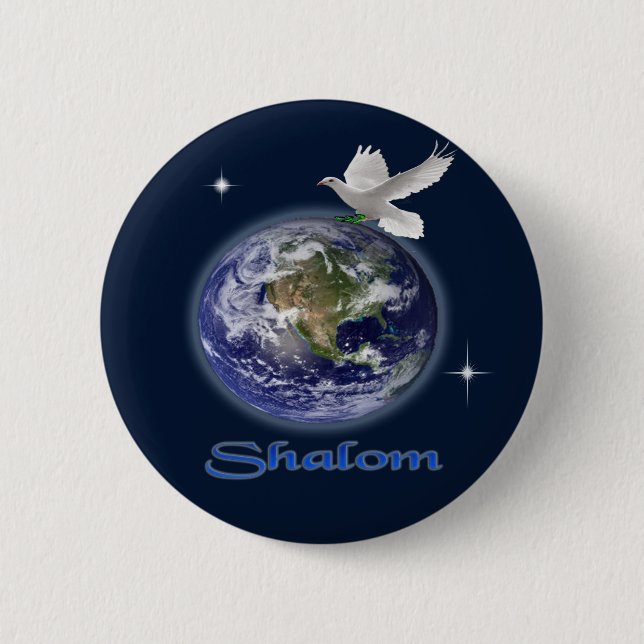 Macaron Rond 5 Cm shalom (Devant)