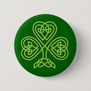 Macaron Rond 5 Cm shamrock celtique de noeud